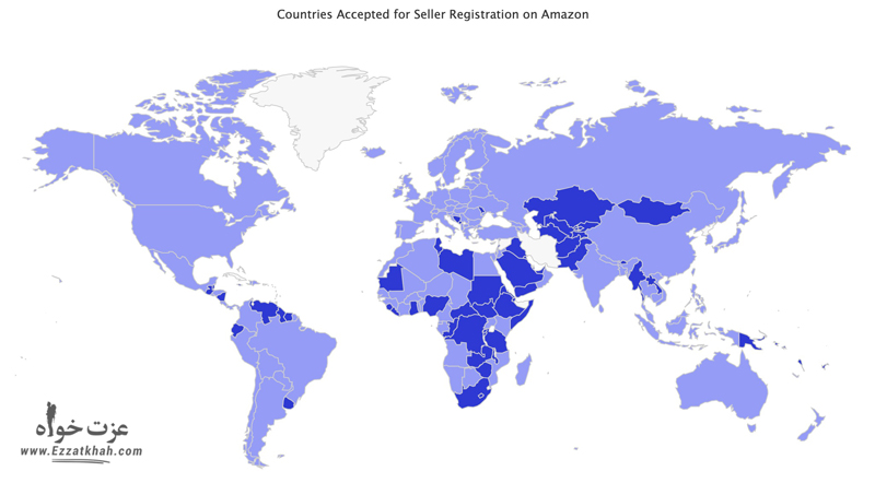 کشورهای مورد تایید آمازون